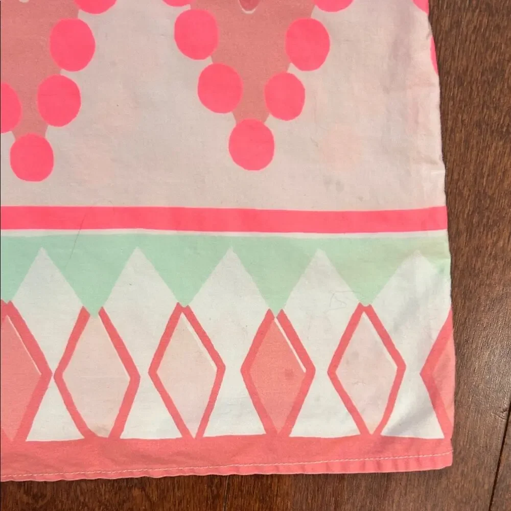 Gymboree Pink and White Geometric Pattern Cotton Dress, Size 8